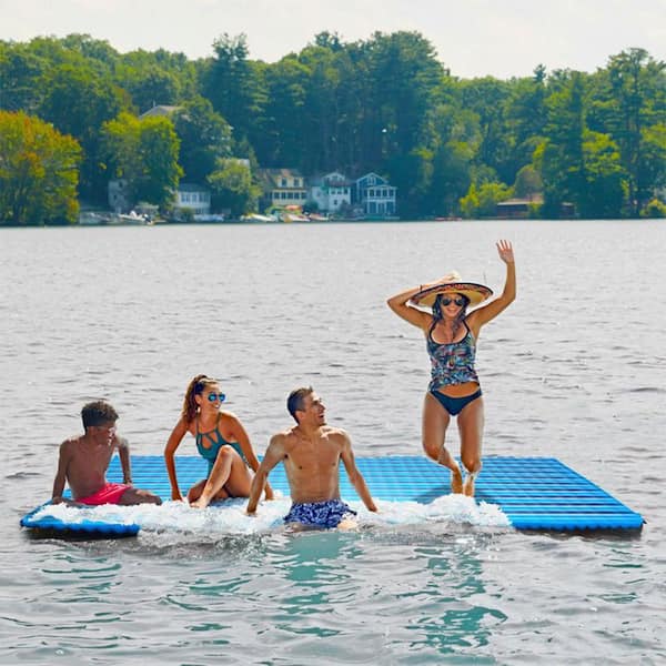 Aqua Supersized Party Plank Floating Island Lake Raft Platform Float (2 Pack)