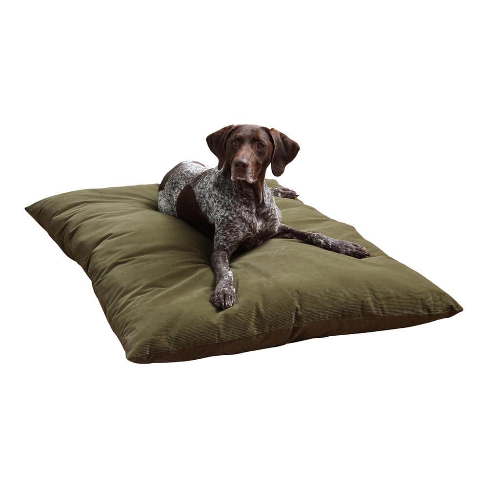 Large Sage Green Corduroy Reversible Dog Bed