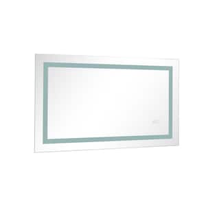 40 in. W x 24 in. H LED Rectangular Frameless Wall Mounted Mirror Anti-Fog Ceiling Bathroom Vanity Mirror in White