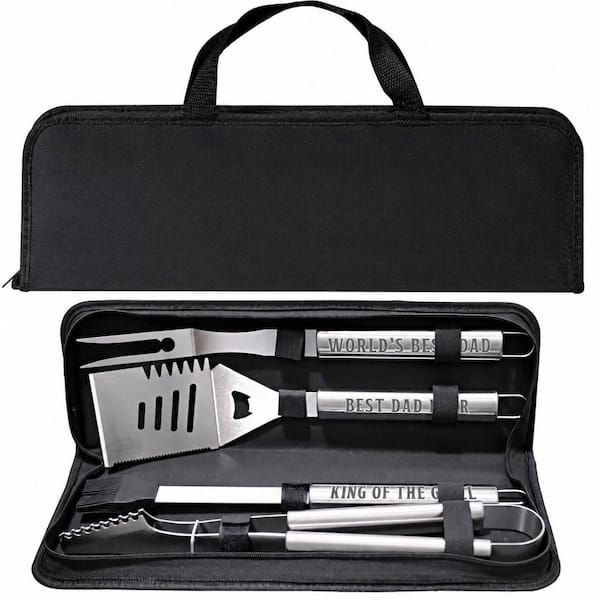 Stainless Steel Grill Tool Set BBQ Grill Accessories Kit Heavy Duty Utensils with Aluminum Case for Outdoor BBQ