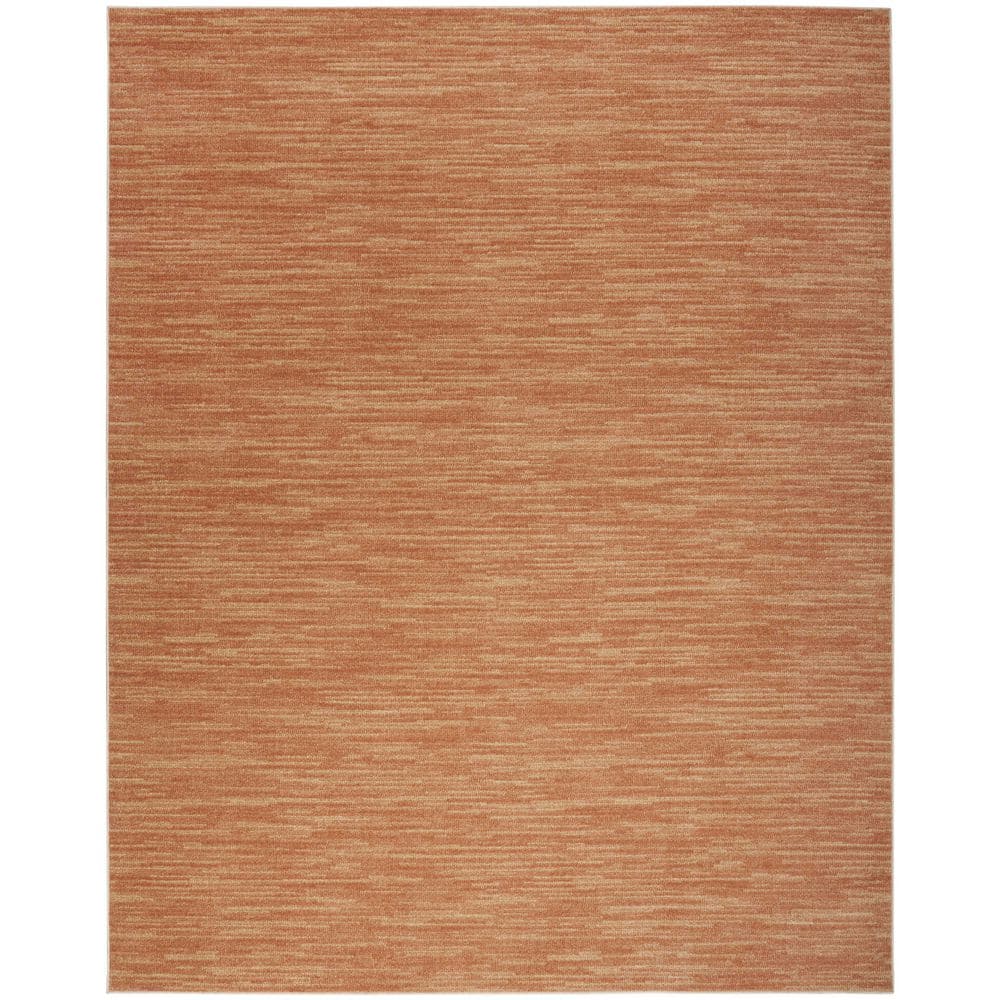 Nourison Essentials 8 ft. x 10 ft. Rust Abstract Contemporary Indoor ...