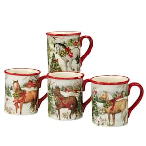 Christmas on the Farm by Susan Winget 18 oz. Mug (Set of 4)