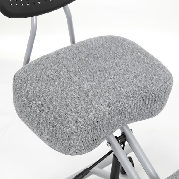 FENBAO Ergonomic Gray Mesh Chair Executive Home Office Chairs with Lumbar  Support Armrest Rolling Swivel Adjustable Mid Back C-1839-GY - The Home  Depot