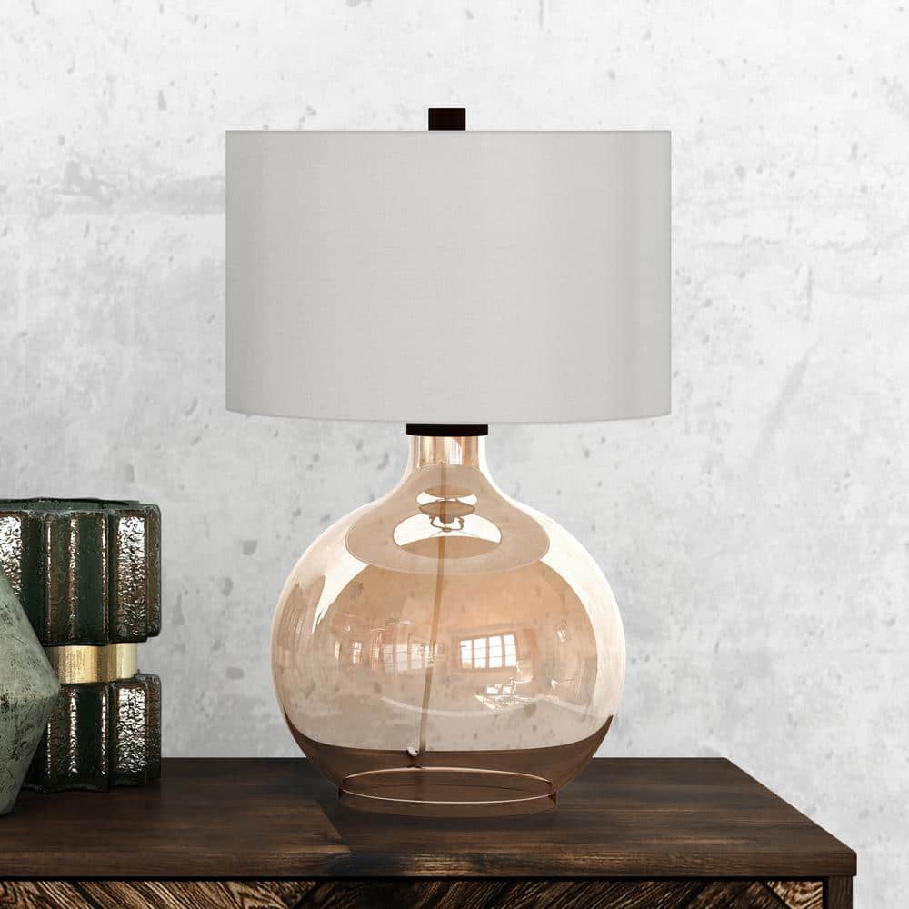 Elysian Bronze 23" Smart Table Lamp with Linen Shade