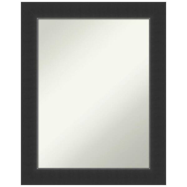 Amanti Art Corvino Black 23 in. H x 29 in. W Wood Framed Non-Beveled Wall Mirror in Black