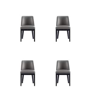 Gansevoort Pebble Grey Faux Leather Dining Chair (Set of 4)