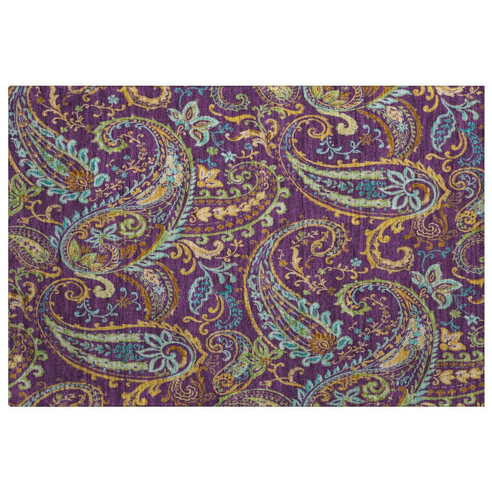 Dream Shag Premium Machine Washable Abstract ADS533 Purple 3 ft. x 4 ft. Area Rug price history on PriceWatchPro
