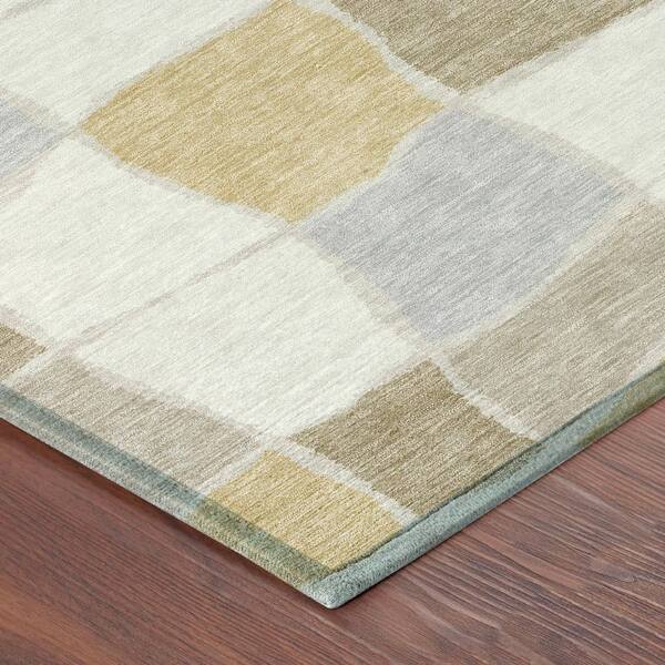 Chantille Machine Washable Indoor/Outdoor Abstract ACN2843 Ivory 2 ft. x 7 ft. Runner Rug