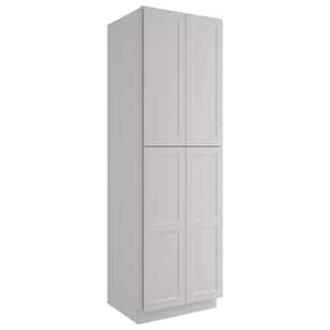 30 in. W x 24 in. D x 96 in. H in Shaker Dove Plywood Ready to Assemble Floor Wall Pantry Kitchen Cabinet