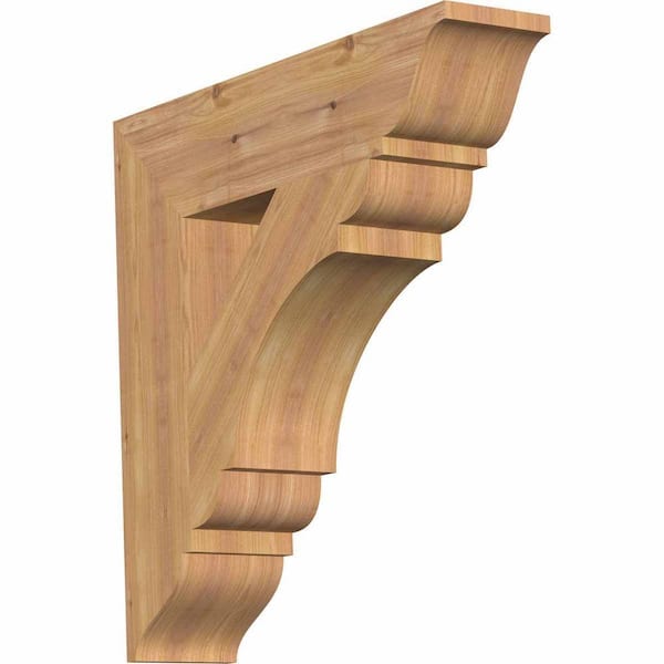 Ekena Millwork 5.5 in. x 26 in. x 26 in. Western Red Cedar Olympic Traditional Smooth Bracket