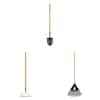 43.3 in. Carbon Steel Shovel, 47 in. 14-Tines Bow Rake and 47 in. 24 in. Poly Leaf Rake Combo