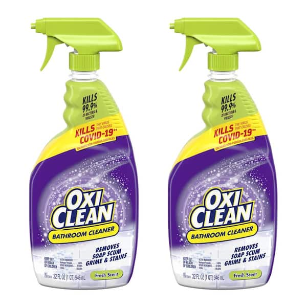 OxiClean 32 oz. Bathroom Shower, Tub, and Tile Cleaner with OxiClean Spray (2-Pack)