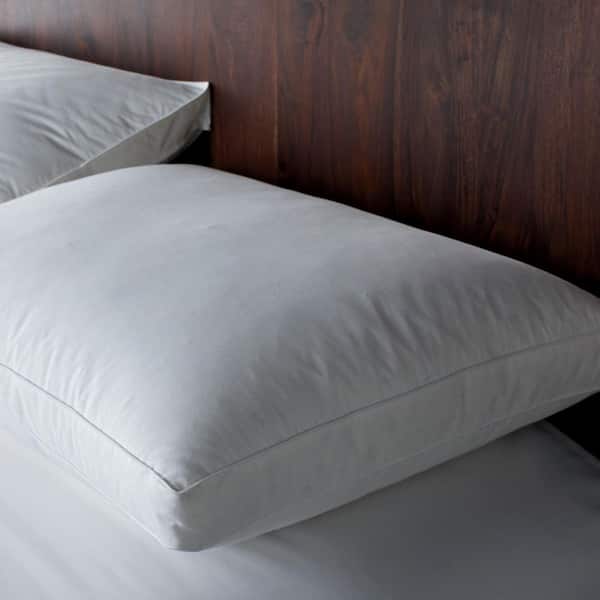 The Company Store Gusseted Feather Side Sleeper Firm Density Duck Down Standard White Pillow