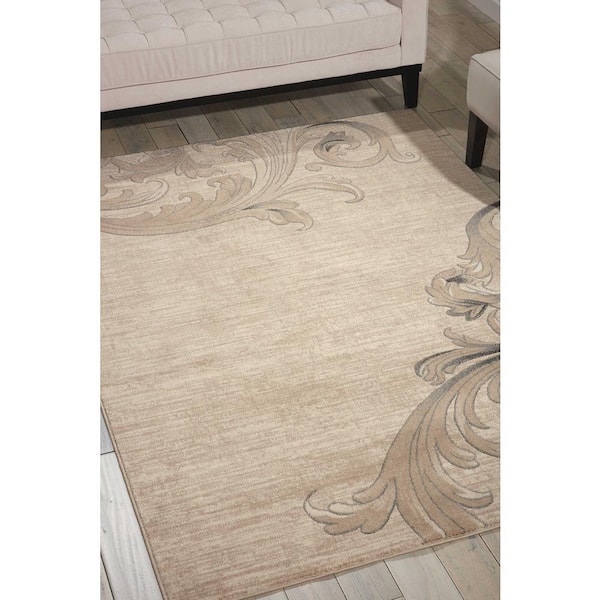 Maxell Mocha 5 ft. x 7 ft. Persian Modern Area Rug