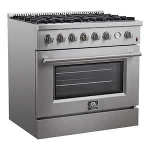 Marco 36 in. Gas Range Stainless Steel, 6-Burners, 5.36 Cu. Ft. Convection Oven