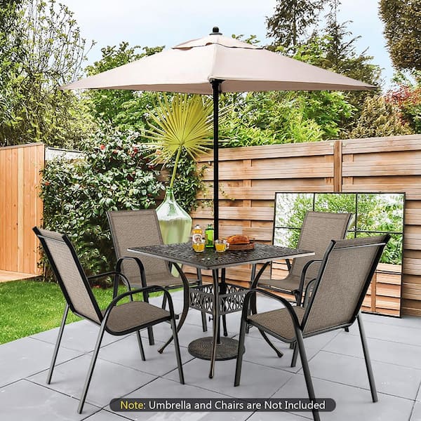 argos patio umbrella stand Garden Table And Chairs Table Umbrella Argos Flash Furniture Nantucket  6-Piece Patio Dining Set With