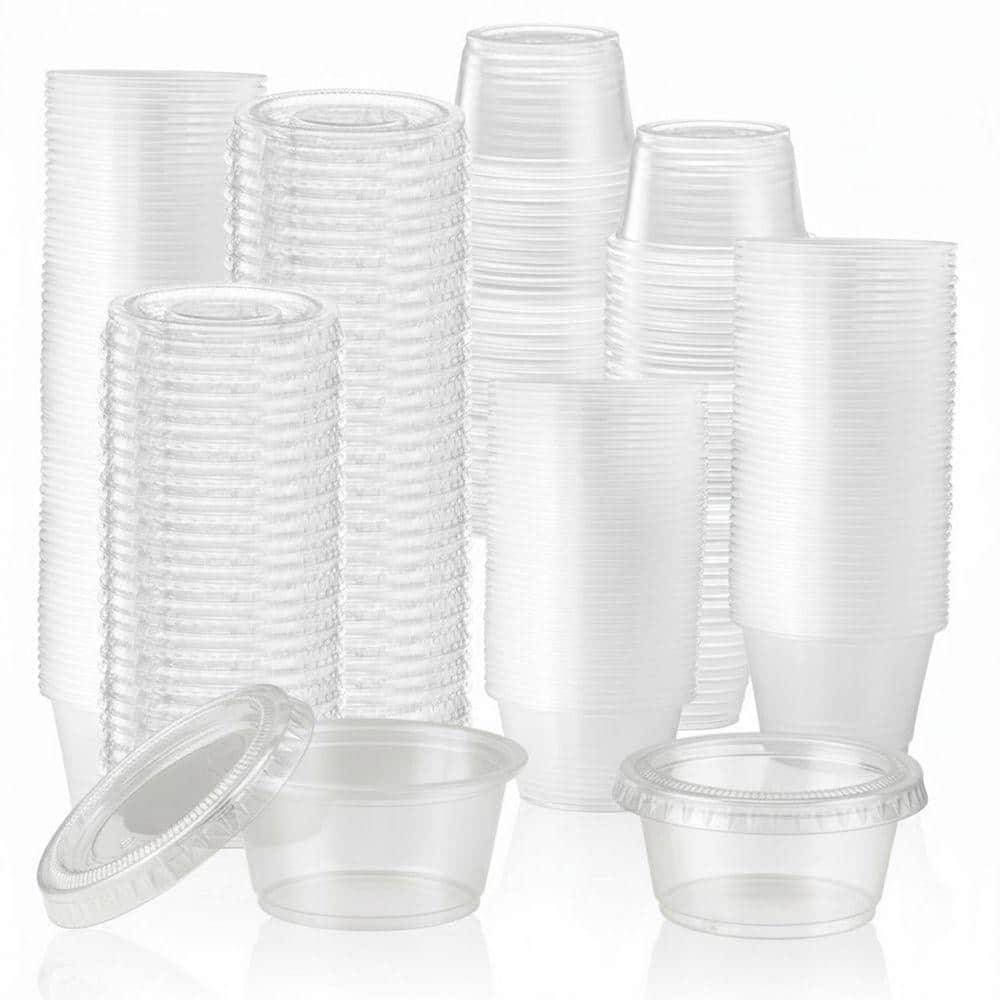 JFVKAF 240-Pack 2oz Clear Plastic Disposable Food Storage Cups