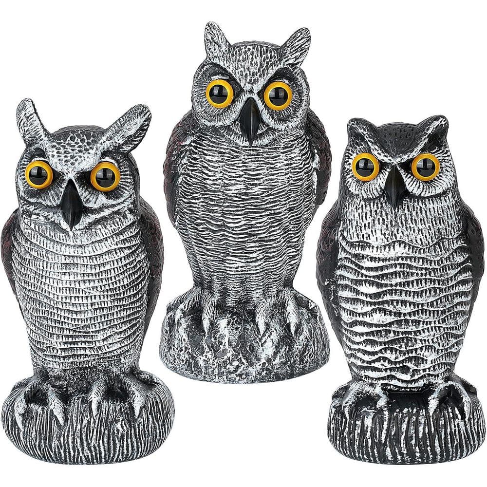 3-Pack Owl Decoys for Bird Deterrent-Weatherproof Bird Repellent Devices for Outdoor price history on PriceWatchPro
