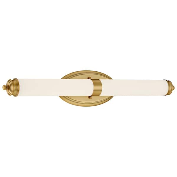 Access Lighting Madison 4.5 in. Brushed Gold LED Vanity Light Bar with Opal Glass Shade