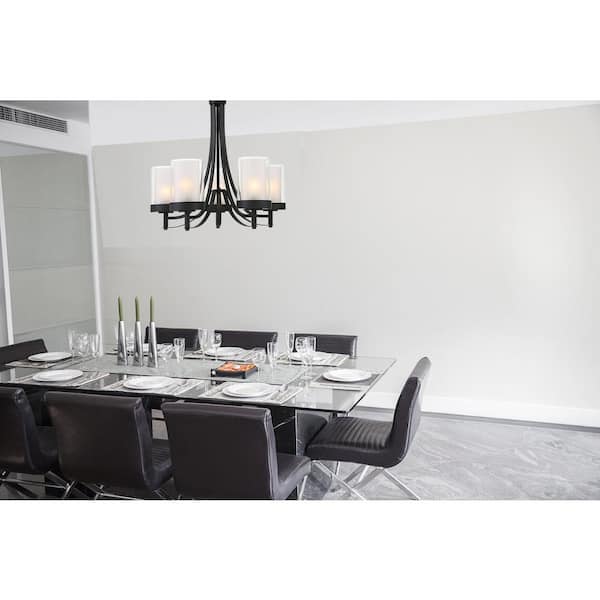 Avenue Lighting - HF1610-BLK - Nine Light Chandelier - Wilshire Blvd. Black Chrome/Smoke Crystal