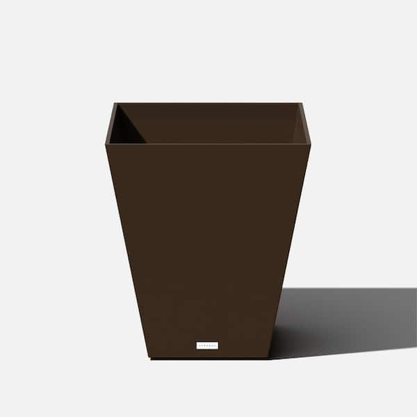 Veradek Nobleton 22 in. Square Espresso Plastic Planter