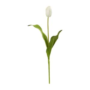 23 in. Dutch Tulip Artificial Flower in White (Set of 12)