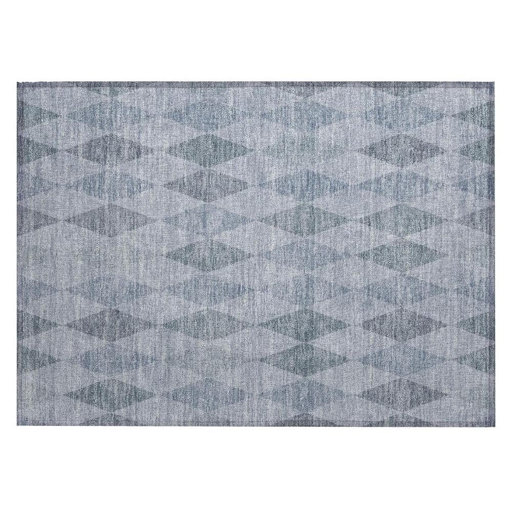 Denim Blue 2 ft. x 3 ft. Woven Geometric Rectangle Indoor/Outdoor Area Rug price history on PriceWatchPro