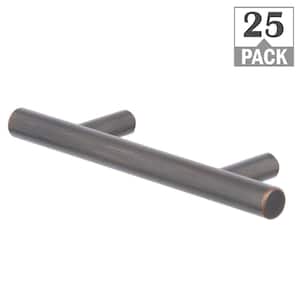 Carbon Steel 3 in. (76 mm) Oil Rubbed Bronze Classic Cabinet Pull (25-Pack)
