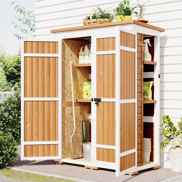 grossag 48.6 in. W x 25 in. D x 65.7 in. H Natural Fir Wood 