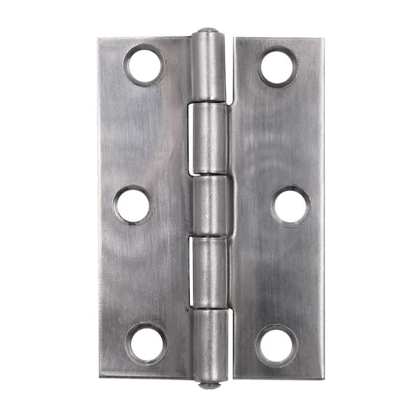 Everbilt 3 in. Galvanized Non-Removable Pin Narrow Utility Hinge (2-Pack)