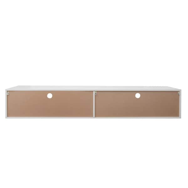 wetiny 180 Wall Mounted Floating 80 in. TV Stand with 20-Color