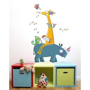 (38 in x 56 in) Multi-Color "Guinguette" Kids Wall Decal