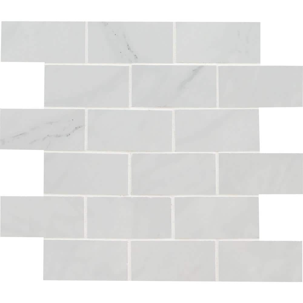 Aria Ice 12 in. x 12 in. x 10 mm Polished Porcelain Mosaic Tile (8 sq. ft. /Case) price history on PriceWatchPro