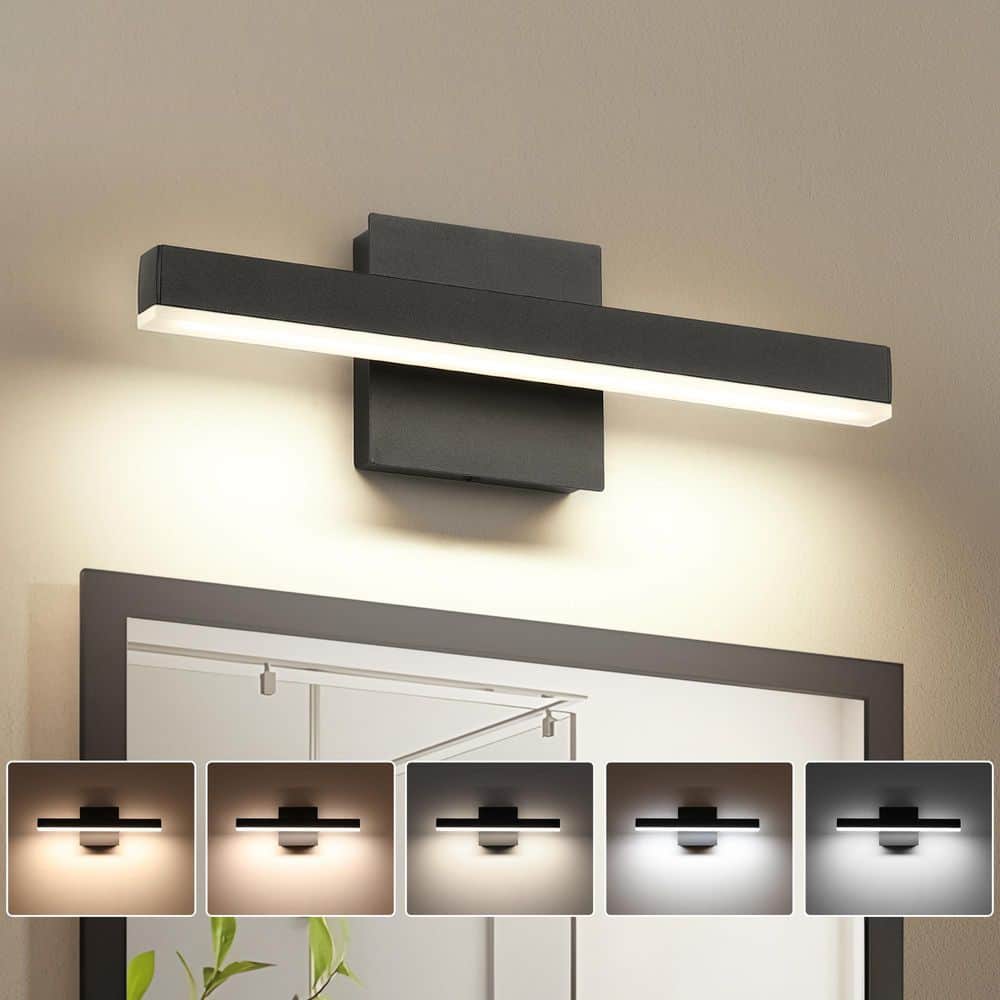 15.75 in. 1-Light Black LED Bathroom Vanity Light Bar with 5-CCT Adjustable Switch price history on PriceWatchPro