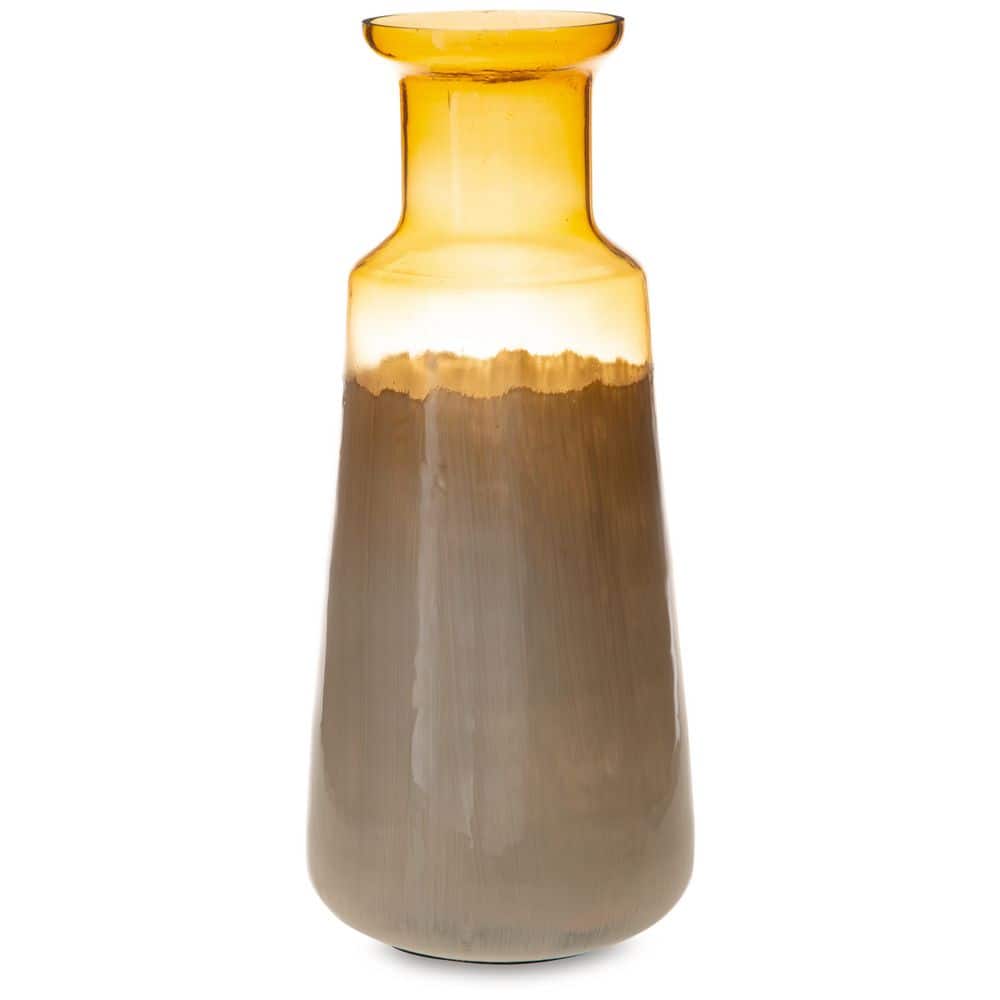 Wynburg 19 in. Brown Glass Cylinder Decorative Vase price history on PriceWatchPro
