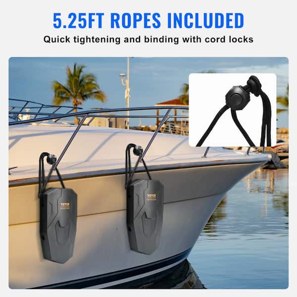 VEVOR Boat Fenders 8.6 In. X 16 In. Boat Bumpers For Docking Marine Eva Boat Dock Fender Bumper With Ropes Locks And Bag Black Cyhx2jz8ycdp8riowv0 0801