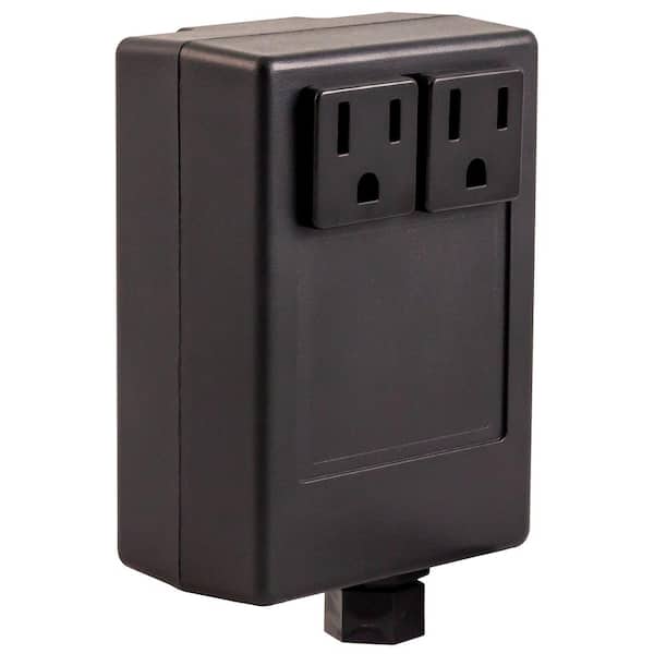 Westbrass Sink Top Waste Disposal Air Switch and Dual Outlet Control Box,  Raised Button, Matte Black ASB-2RB3-62 The Home Depot