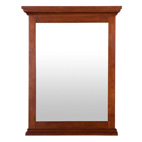 Foremost Admiral 24 in. L x 31 in. W Wall Mirror in Walnut