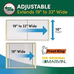 19 - 33 in. W x 10 in. H Clear Wood Frame Adjustable Window Screen