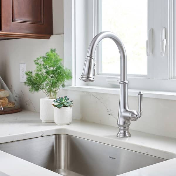 Delancey Single-Handle Pull-Down Sprayer Kitchen Faucet in Stainless Steel