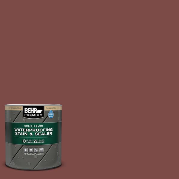 BEHR PREMIUM 1 qt. #SC-118 Terra Cotta Solid Color Waterproofing Exterior Wood Stain and Sealer