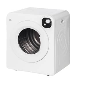 3.2 cu. ft. 120 Volt Electric Vented Dryer in White with 1300W Drying Power Stainless Steel Drum, Easy Control