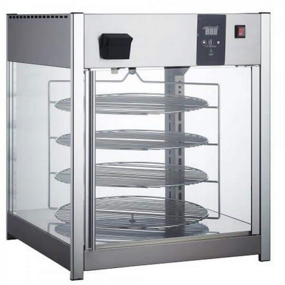 Silver Rotating Pizza Display Case