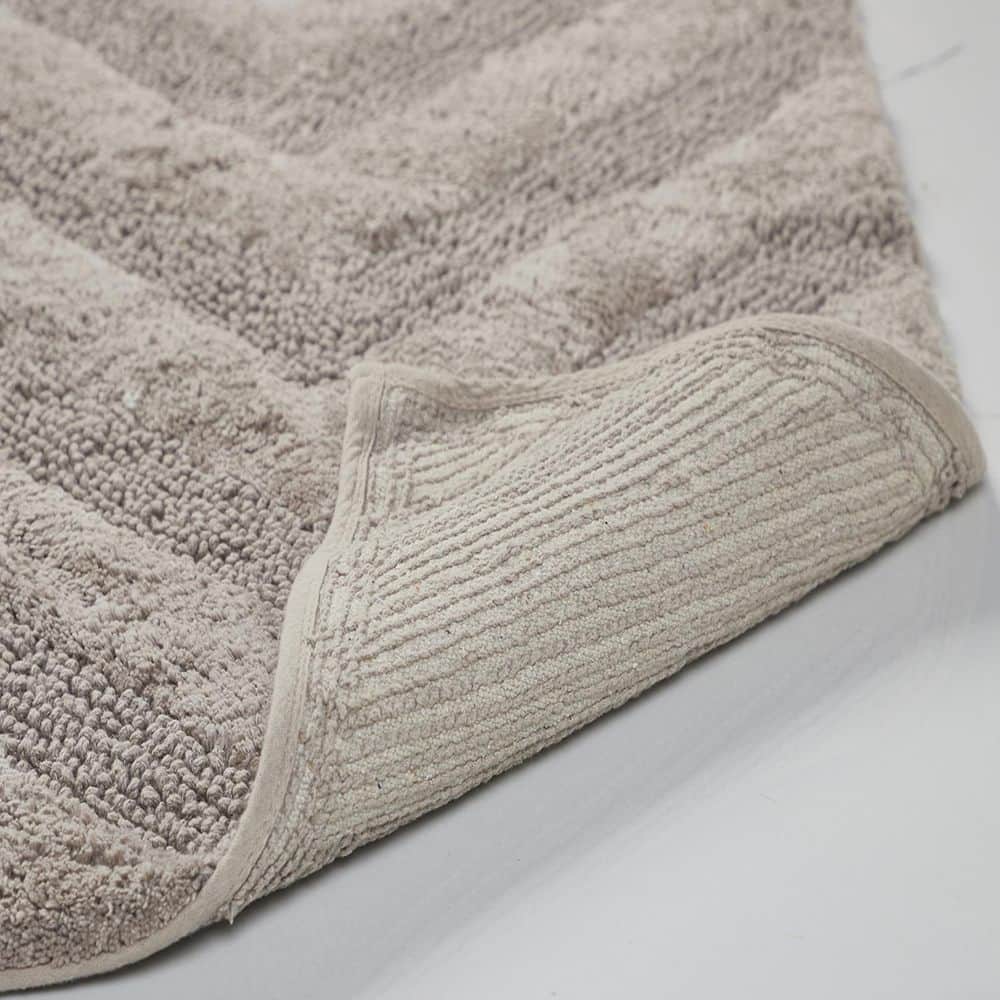 Hugo Beige Cotton Tufted Non-Slip Bath Runner Rug 20" x 60"