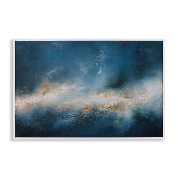 Stupell Industries Beneath The Surface Abstract by Lydia Orange White Framed Abstract Giclee Art Print 20 in. x 30 in.