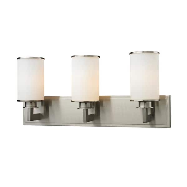 Unbranded Savannah 23 in. 3-Light Brushed Nickel Bath Vanity Light