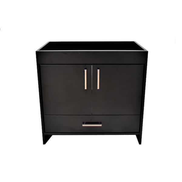 VOLPA USA AMERICAN CRAFTED VANITIES Capri 36 in. W x 21 in. D Bathroom Vanity Cabinet Only in Black