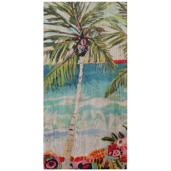 Empire Art Direct Palm Tree Fine Giclee Printed on Hand Finished Ash Wood Wall Art