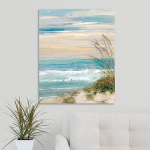 "Beach At Dusk" by Sally Swatland Canvas Wall Art