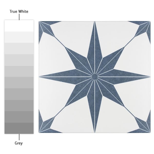 Merola Tile Stella Azul 9-3/4 in. x 9-3/4 in. Porcelain Floor and 